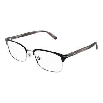 Gucci Rechthoekige Zonnebril - Heren - Brillen - Grijs - 56 MM - Accessoires
