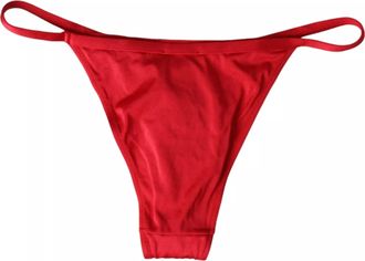 Dolce & Gabbana Red Nylon Stretch Beachwear Swimwear Bottom Womens Bikini