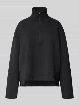 adidas Relaxed Fit Sweatshirt mit Rei&szlig;verschluss in Black, Gr&ouml;&szlig;e XL