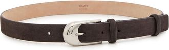 Khaite Dome Suede Belt - Dark Brown - 90 (UK 14 / XL)