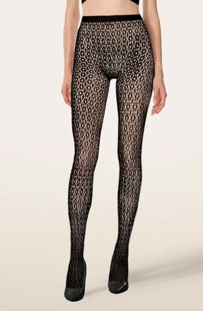 Wolford Daisy Net Tights in Black at Nordstrom, Size X-Small