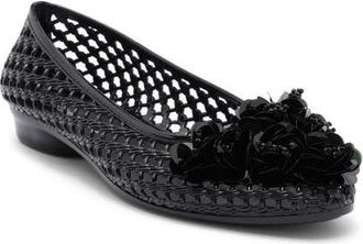 Jeffrey Campbell Whimzy Jelly Flat in Black Combo at Nordstrom, Size 10