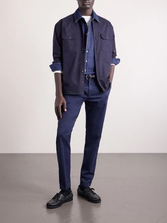 Eleventy Slim-Fit Cotton-Blend Twill Chinos