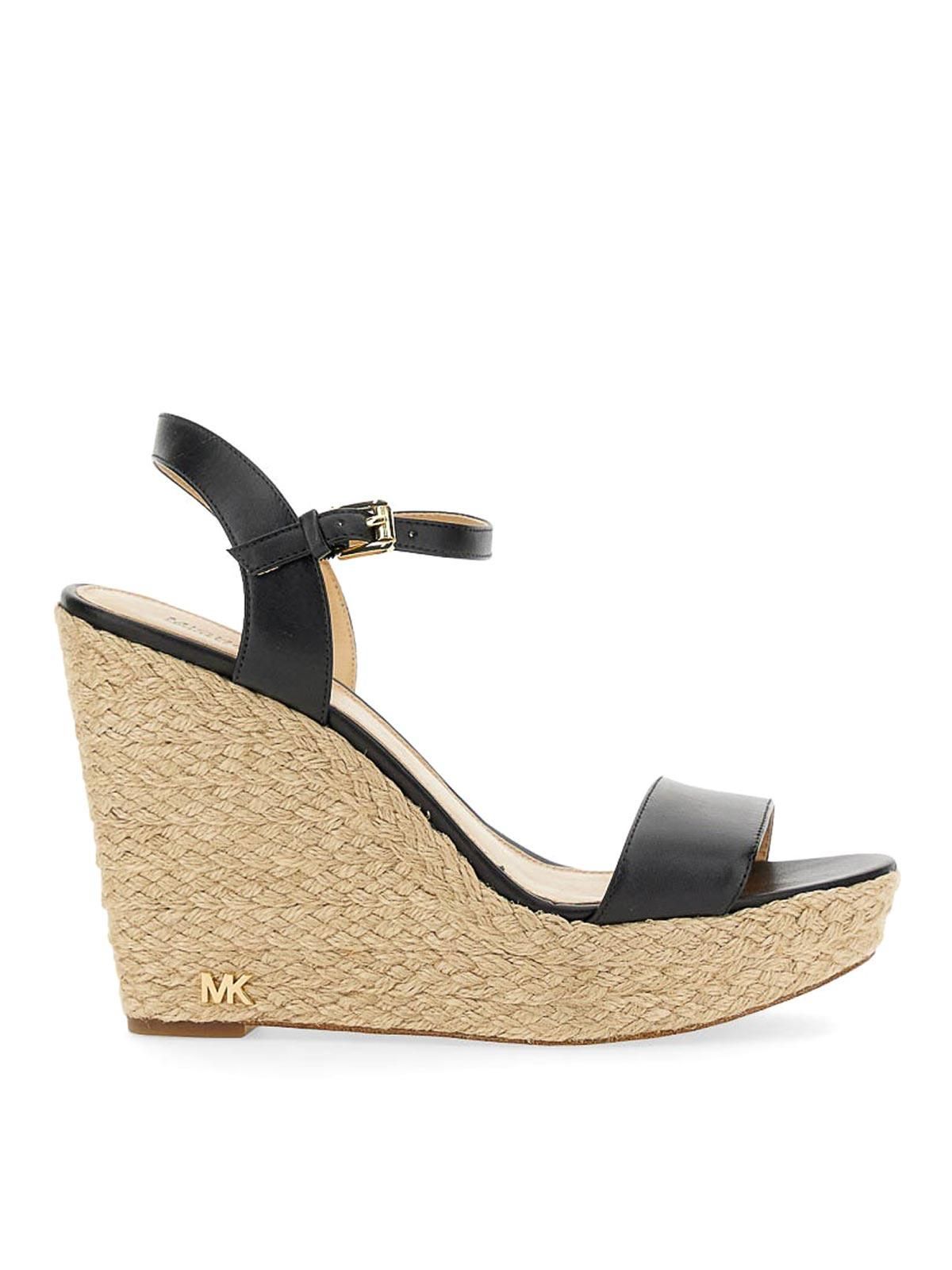 Black michael kors wedges clearance