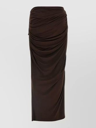Entire studios draped midi skirt high waist design