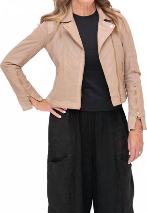 Mauritius Sinta Leather Jacket In Sand