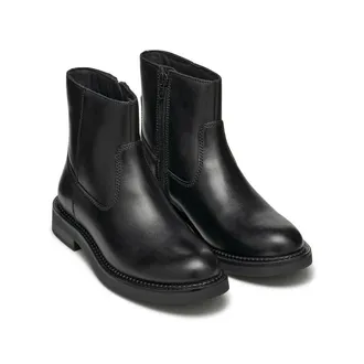 Geox Platte bottines in leer met rits Serilda