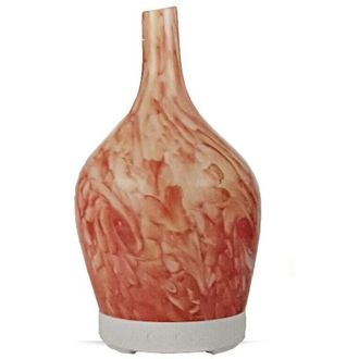 Trade Shop Trade Shop - Diffusore Oli Vetro Cromoterapia Aromaterapia Umidificatore Bianco Rosso 04 Led