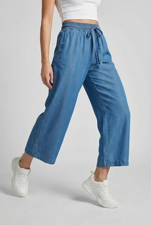 Soyaconcept Schlupfhose SOYACONCEPT SC-LIV 25-C, Damen, Gr. XXL, N-Gr, blau (medium blau), Web, Obermaterial: 100% Lyocell, unifarben, kn&ouml;chelfrei, Hosen Schlupfh
