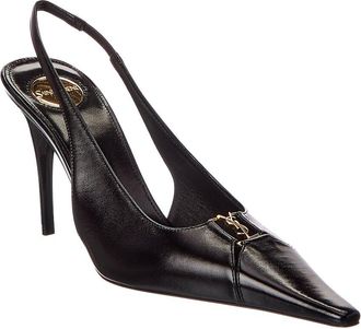 Saint Laurent Babylone 90 Leather Slingback Pump