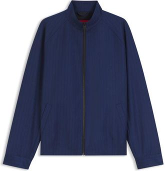 HUGO BOSS Slim-fit jacket in chalk-striped virgin wool
