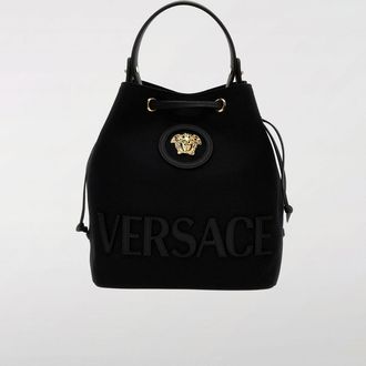 Versace Borsa a secchiello La Medusa Versace in tela di cotone