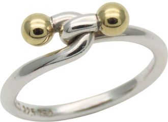 Tiffany & Co. Gold Silver Yellow Gold (18K) Silver 925 Band Ring (Pre-Owned)