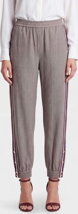 Liu Jo Pantaloni jogging Principe di Galles a vita alta con bande