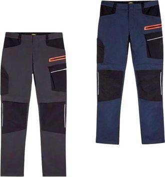 Diadora Pantalones De Trabajo El&aacute;sticos De Alto Rendimiento Diadora Pant Hybrid Poly - - Negro/azul Marino Oscuro