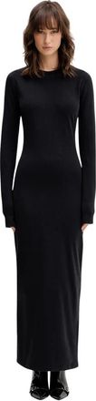 VETEMENTS Ribbed Maxi Jurk - Dames - Maxi kleedjes - Zwart - S - Katoen - Kleedjes