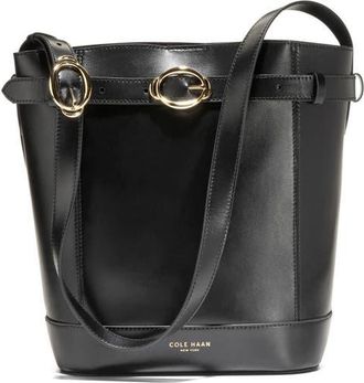Cole Haan Alexandria Leather Bucket Bag in Black at Nordstrom