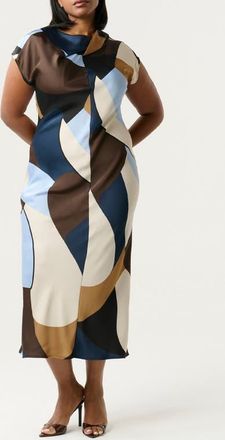 Estelle Jorja Geo Print Sleeveless Dress in Geo Tides at Nordstrom, Size 16W