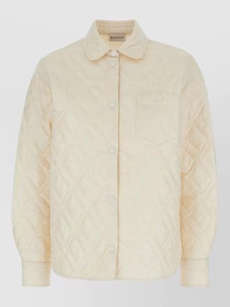 Moncler nylon overshirt long sleeves collared neck