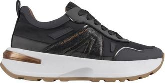 Alexander Smith Liverpool Donna in donkergrijs nylon en poederachtig gelamineerd in toon - Dames - Sneakers - Veelkleurig - 41 EU - Nylon - Schoenen
