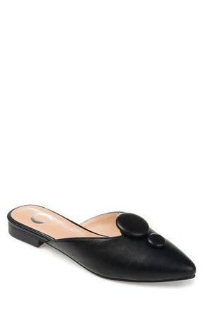 Journee Collection Mallorie Almond Toe Mule in Black at Nordstrom Rack, Size 6.5