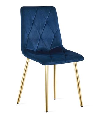 OEM Silla Libra - Terciopelo Azul Marino / Patas Doradas X 1