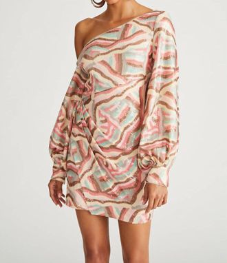 Halston Heritage Womens Kimora Dress In Geode Sequin