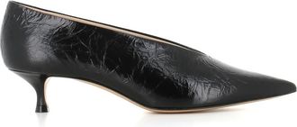 Le Monde Beryl Zwarte puntige D&eacute;collette met 4 cm hak - Dames - Pumps - Zwart - 37 EU - Schoenen