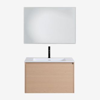 Sklum Sklum - Conjunto De Mueble De Ba&ntilde;o En Madera Con Lavabo Integrado Jacob