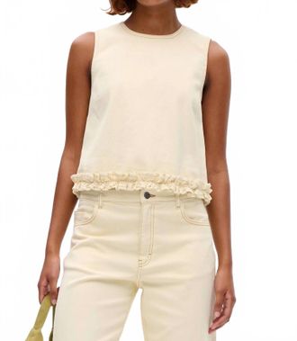 Baum Und Pferdgarten Denim Madie Top In Ivory
