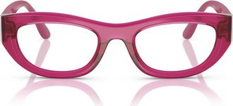 Vogue Eyewear 51mm Oval Optical Glasses in Fuchsia at Nordstrom