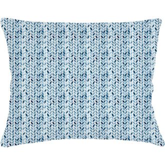 Anaya with Love Chevron Velvet Pillow with Down Alternative Insert in Indigo at Nordstrom, Size 14X40