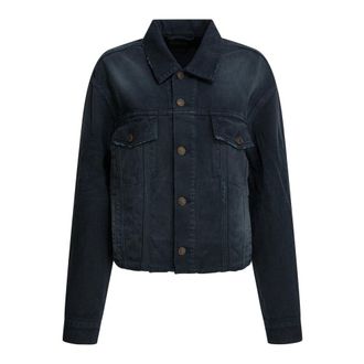 Balenciaga Chaqueta vaquera corta con efecto envejecido - Jackets - Hombre - Azul - S