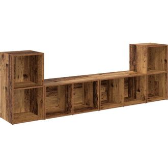 vidaXL Vidaxl - Conjunto De Mueble De Tv 4 Pcs Madera Vieja 37 X 35 X 72 Cm