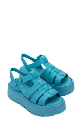 Melissa Up Platform Slingback Fisherman Sandal in Blue at Nordstrom, Size 10
