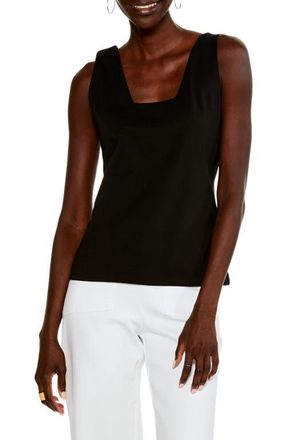 Nic+Zoe Perfect Square Neck Tank Top in Black Onyx at Nordstrom, Size X-Small