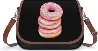 Generic Sprinkled Doughnuts Donut Small Womens Crossbody Bags Shoulder Handbag with Adjustable Strap for Travel