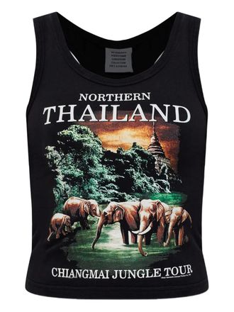 VETEMENTS graphic top - Black