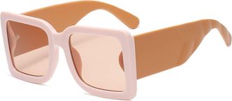 Generic Large Frame Street Shooting Square Sunglasses for Men and For Women, Outdoor Holiday Glasses (Color : E, Size : Medium)