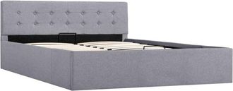 vidaXL Vidaxl - Cama Hidr&aacute;ulica Almacenaje Sin Colch&oacute;n Gris Claro 140x200 Cm