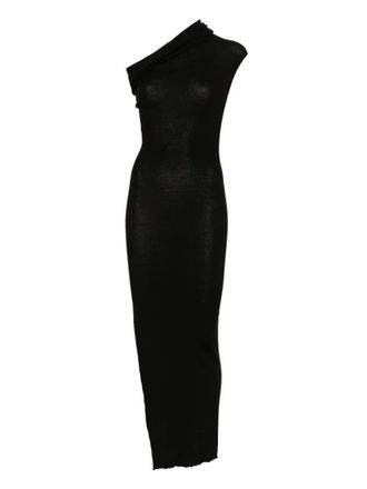 Rick Owens strapless asymmetric dress - Black