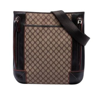 Celine Pre-owned Canvas Messenger Bag - Dames - Pre-owned - Beige - Maat: ONE Size Leer