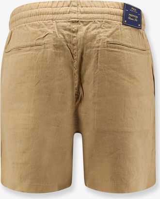 Polo Ralph Lauren Mens Bermuda Shorts Linen Beige