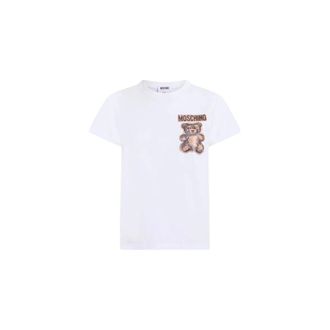 Moschino Teddy Bear Cotton Jersey T-Shirt - unisex - Moschino - T-Shirts - White - 2XS - Tops