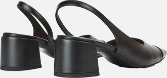 XY London Womens XY London Womens/Ladies Karis Sling Back Block Heel Court Shoes - Black - Size: 4