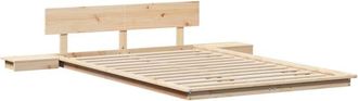 vidaXL Estructura De Cama Marr&oacute;n 120 X 200 Cm Madera Vidaxl