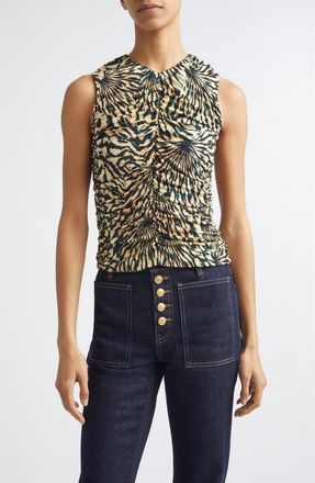 Ulla Johnson Annie Print Jersey Top in Celestite at Nordstrom, Size X-Large