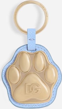 Dolce & Gabbana Calfskin Key Chain - Dog Accessories Azure Onesize