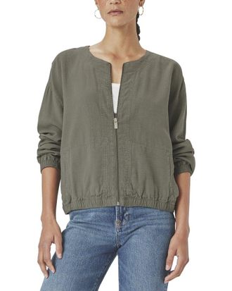 Splendid Clea Linen-Blend Bomber Jacket