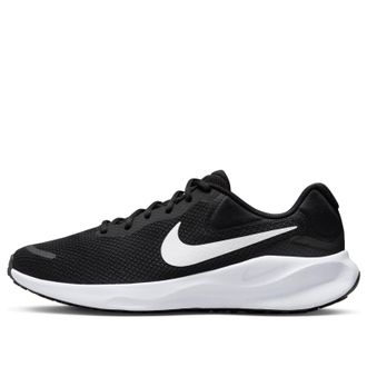 Nike Revolution 7 Road Running Shoes Black White FB2207-001